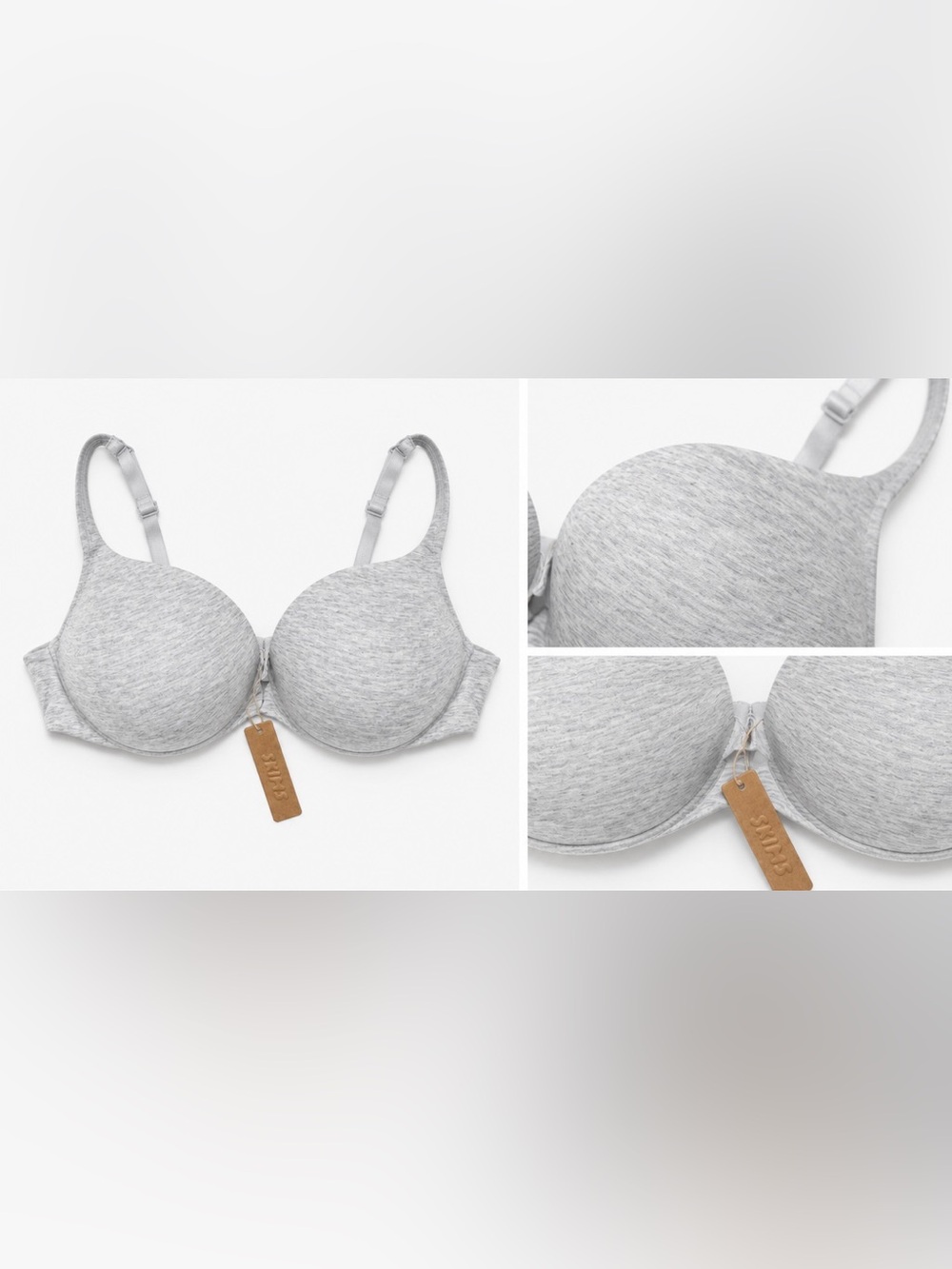 SKIMS Light Gray Heather Ultimate Bra